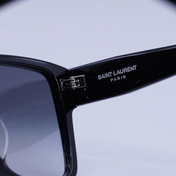 Saint Laurent SL M9/F 002 Sunglasses Shiny Black Square Frame - Picture 7 of 10